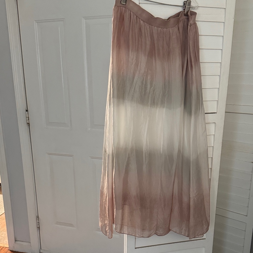 Ombre Maxi Skirt in Blush and Cream